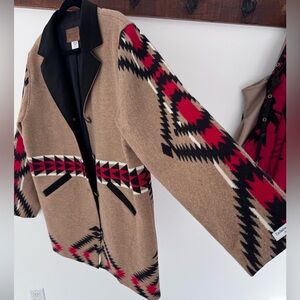 Pendleton Virgin Wool Aztec Tribal South Western Boho Blanket Coat (Stunning 🤩 )